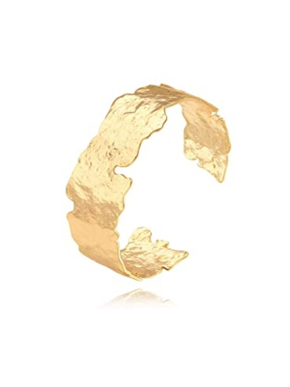 18K Gold Plated Cuff Bracelets Adjustable Dainty Bangle Handemade Jewelry